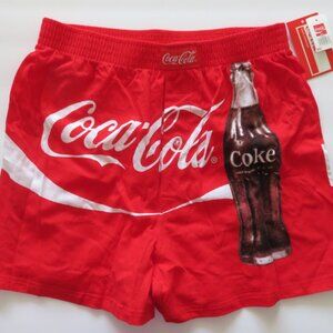 (#U-2) Boxer shorts Coca Cola mens cotton front fly elastic waist size M